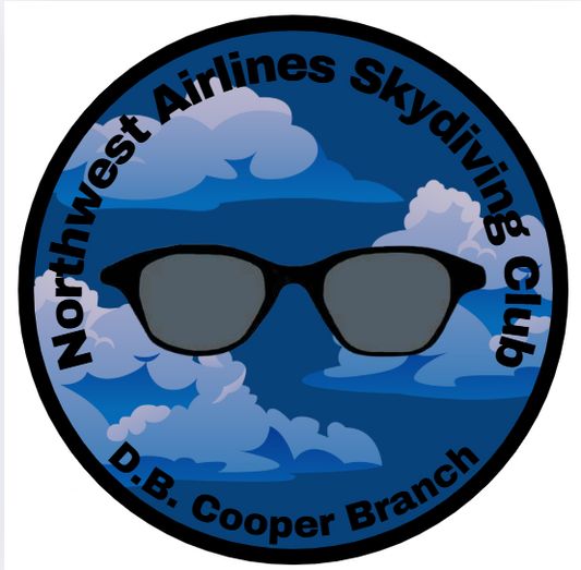 Northwest Airlines Skydiving Club - 2" Velcro Backed Patch